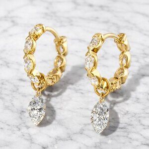 "Jenson" Petite Convertible Huggie Hoops